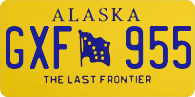 AK license plate GXF955