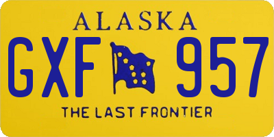 AK license plate GXF957