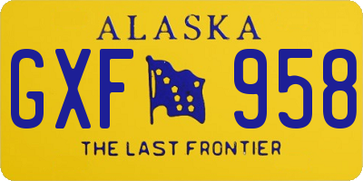 AK license plate GXF958