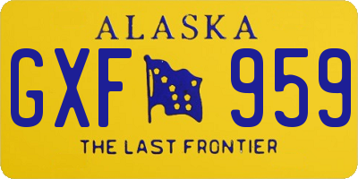 AK license plate GXF959