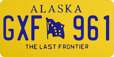 AK license plate GXF961