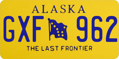 AK license plate GXF962