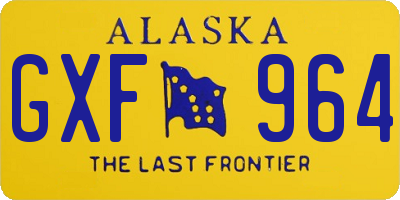 AK license plate GXF964