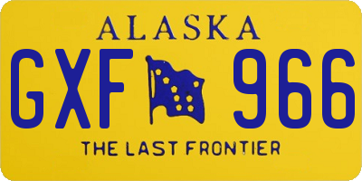 AK license plate GXF966