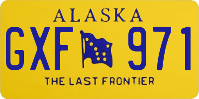 AK license plate GXF971