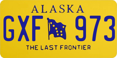 AK license plate GXF973