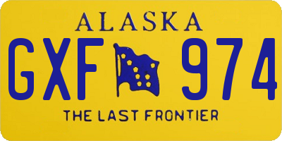 AK license plate GXF974