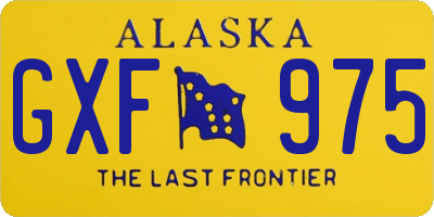 AK license plate GXF975