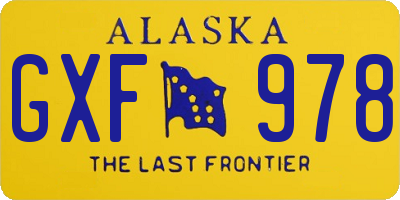 AK license plate GXF978