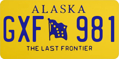 AK license plate GXF981