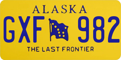 AK license plate GXF982