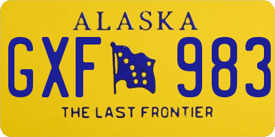 AK license plate GXF983