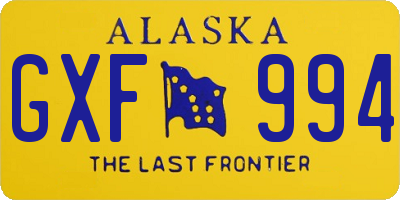 AK license plate GXF994