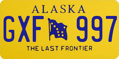 AK license plate GXF997