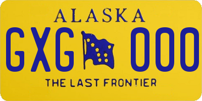 AK license plate GXG000