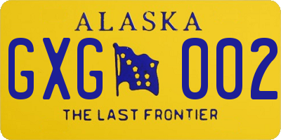 AK license plate GXG002