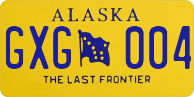 AK license plate GXG004