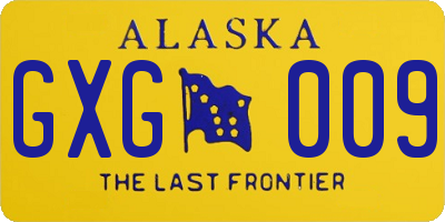 AK license plate GXG009