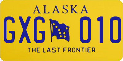 AK license plate GXG010