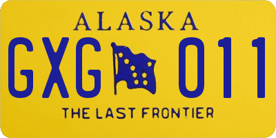 AK license plate GXG011