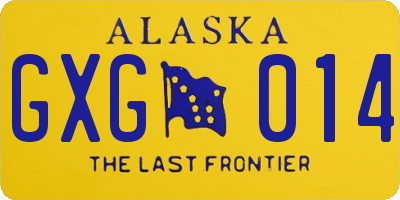 AK license plate GXG014