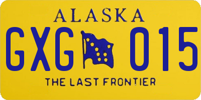AK license plate GXG015