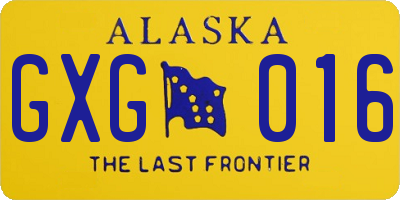 AK license plate GXG016