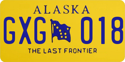 AK license plate GXG018