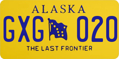 AK license plate GXG020