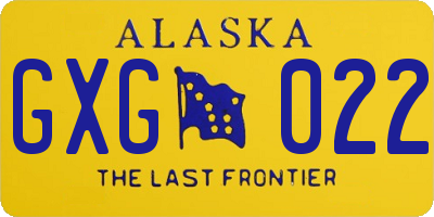 AK license plate GXG022