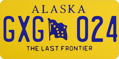 AK license plate GXG024