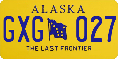 AK license plate GXG027