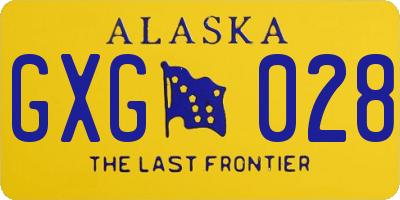 AK license plate GXG028