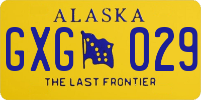 AK license plate GXG029