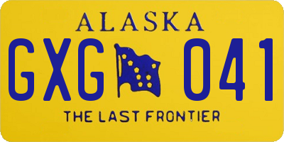 AK license plate GXG041