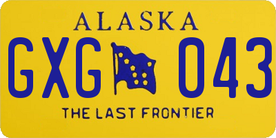 AK license plate GXG043