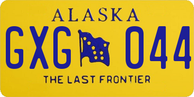 AK license plate GXG044