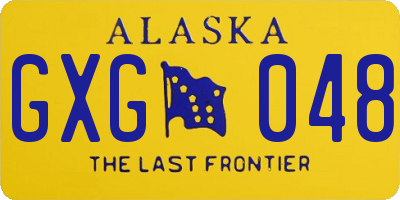 AK license plate GXG048