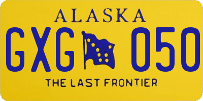 AK license plate GXG050