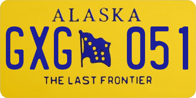 AK license plate GXG051