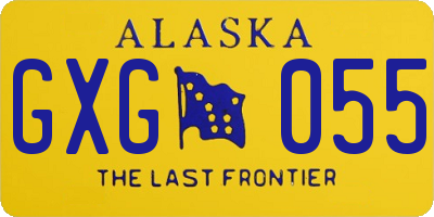 AK license plate GXG055