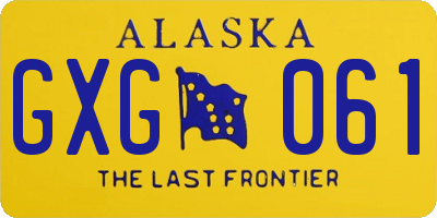 AK license plate GXG061