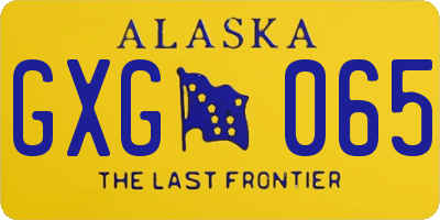 AK license plate GXG065