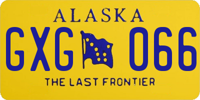 AK license plate GXG066