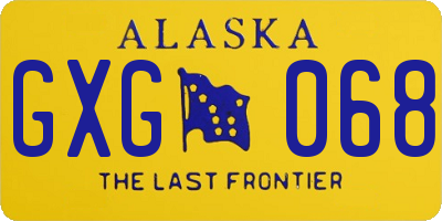 AK license plate GXG068