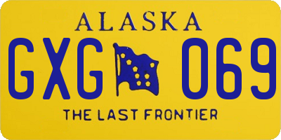 AK license plate GXG069