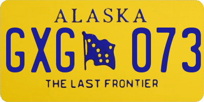 AK license plate GXG073