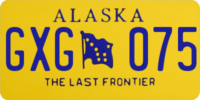 AK license plate GXG075