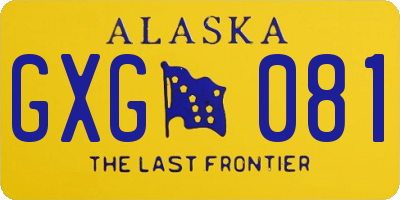 AK license plate GXG081