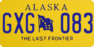 AK license plate GXG083